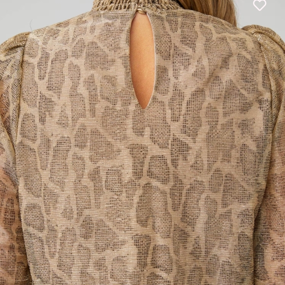 Show Me Your MuMu Russo Ruffle Metallic Python Smocked Dress - Picture 7 of 11